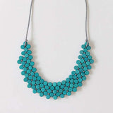Dot Bib Adjustable Necklace / Kelly Green