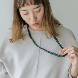 Seed Single Necklace / Navy