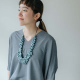 Cube Adjustable Necklace / Sky Blue