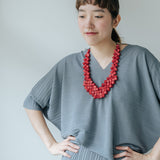 Cube Adjustable Necklace / Red