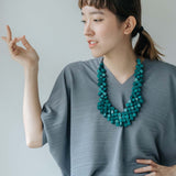 Cube Adjustable Necklace / Kelly Green