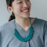 Dot Bib Adjustable Necklace / Kelly Green
