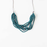 Seed Strand Adjustable Necklace / Teal