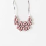 Seed Interlace Adjustable Necklace / Pink