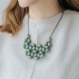 Seed Interlace Adjustable Necklace / Mint
