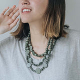 Droplet Adjustable Necklace / Grey