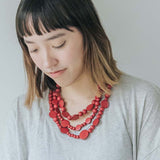 Droplet Adjustable Necklace / Scarlet
