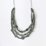Droplet Adjustable Necklace / Grey