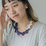 Vee Adjustable Necklace / Purple Mix