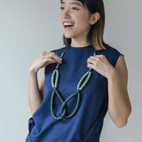 Rope Adjustable Necklace / Mint Green Mix