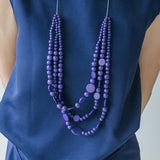 Droplet Adjustable Necklace / Blueberry
