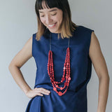 Droplet Adjustable Necklace / Scarlet