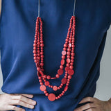 Droplet Adjustable Necklace / Scarlet