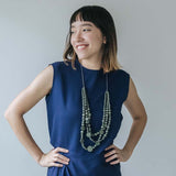 Droplet Adjustable Necklace / Grey