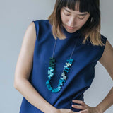Peacock Adjustable Necklace / Turquoise Mix