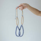 Rope Adjustable Necklace / Lavender Mix