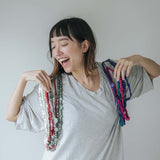 Droplet Adjustable Necklace / Grey