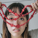 Droplet Adjustable Necklace / Scarlet