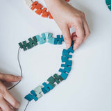 Peacock Adjustable Necklace / Turquoise Mix
