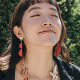 Semi Mismatch Earrings / Scarlet