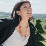 Vee Adjustable Necklace / Sand Mix