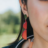Semi Mismatch Earrings / Scarlet