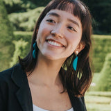 Semi Mismatch Earrings / Teal