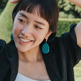 Teardrop Earrings / Teal