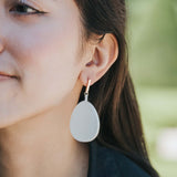 Teardrop Earrings / Snow White
