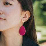 Teardrop Earrings / Raspberry