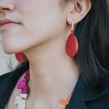 Teardrop Earrings / Scarlet