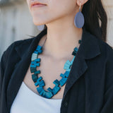 Peacock Adjustable Necklace / Turquoise Mix