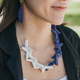 Vee Adjustable Necklace / Purple Mix