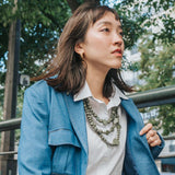 Droplet Adjustable Necklace / Grey