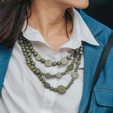 Droplet Adjustable Necklace / Grey