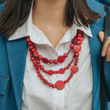 Droplet Adjustable Necklace / Scarlet