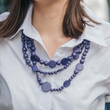 Droplet Adjustable Necklace / Blueberry