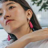 Droplet Earrings / Raspberry