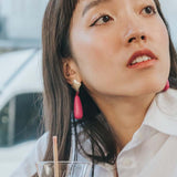 Droplet Earrings / Raspberry