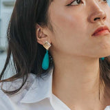 Droplet Earrings / Teal