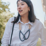 Rope Adjustable Necklace / Lavender Mix
