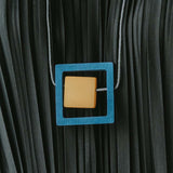 Block Necklace Mustard Mix