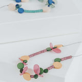 Blossom Adjustable Necklace / Purple Mix