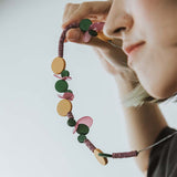 Blossom Adjustable Necklace / Purple Mix