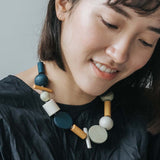 Brooke L Adjustable Necklace / Mustard Mix