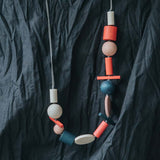 Brooke L Adjustable Necklace / Red Mix