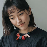 Brooke S Adjustable Necklace / Red Mix