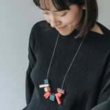 Brooke S Adjustable Necklace / Red Mix