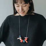 Brooke S Adjustable Necklace / Red Mix