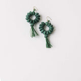 Globe Earrings / Green